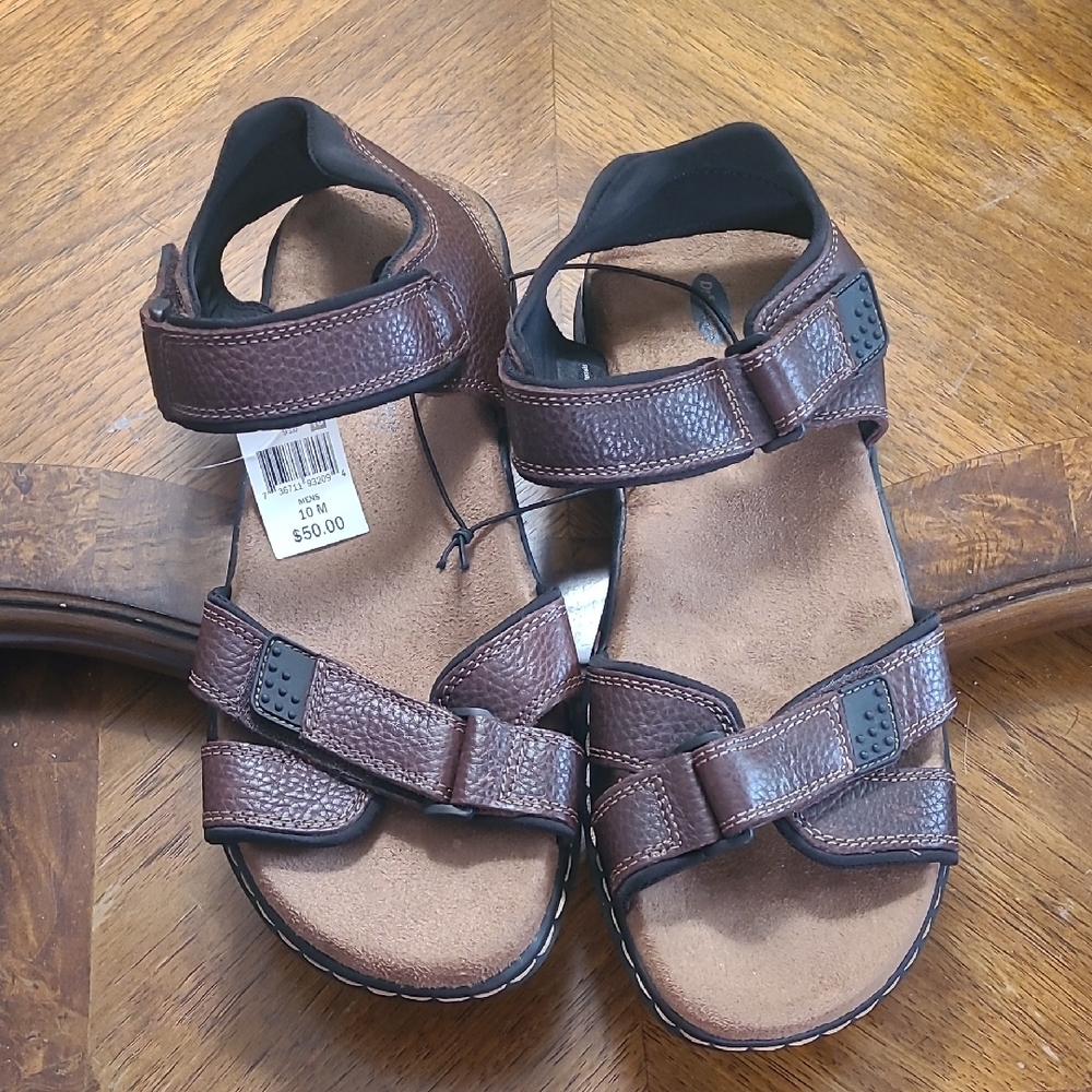 New with tags! Dr Scholls Gavan Mens 10 Brown leather sandals